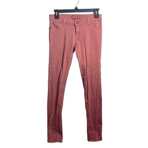 Hey Collection Womens Skinny Pants Size Small Orange